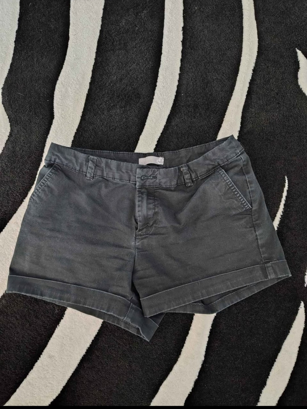 Sears Women's Dark Gray Casual Low Waisted Shorts